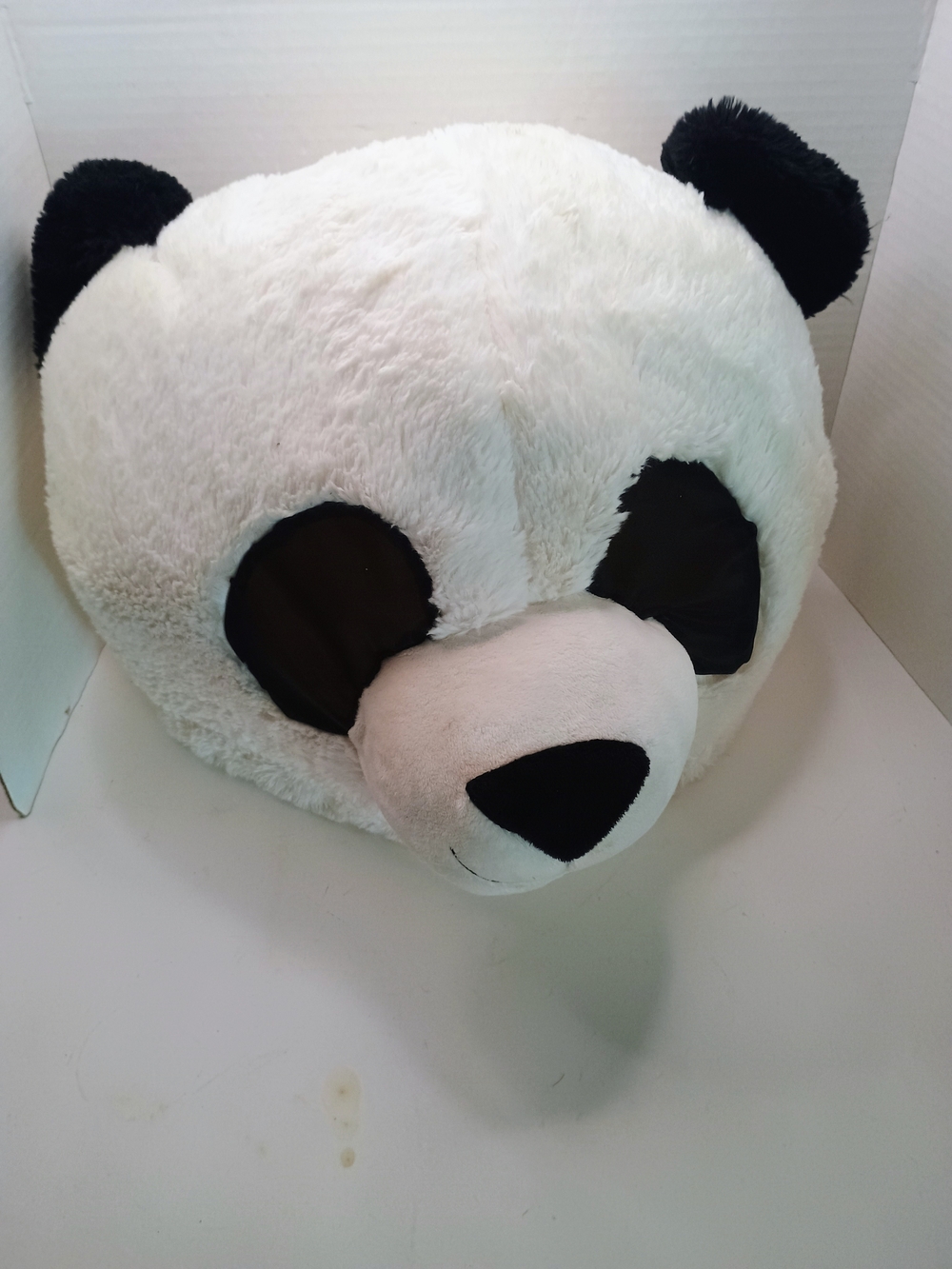 Vtg Dan Dee Big Greeter Heads Black White Panda Fuzzy Plush Toy Costume Head